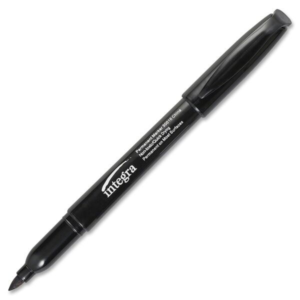 Integra  Permanent Marker,Fine Point,Fade/Water Resistant,Black Thumbnail