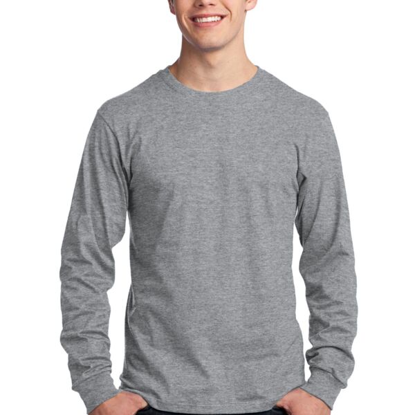 Adult Long Sleeve 5.4 oz. 100% Cotton T Shirt Thumbnail