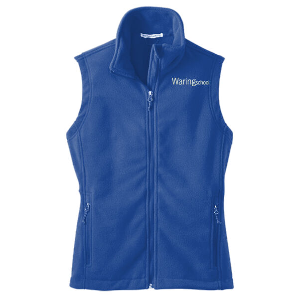 Woman, Fleece Vest, White Logo Thumbnail